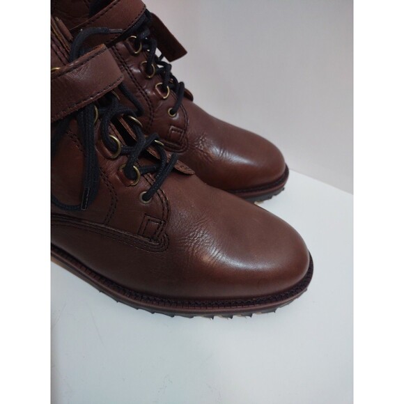 Nautica Mens 9M Brown Leather Boots Strap Buckle Tie Ankle Chukka main image 11